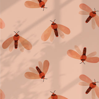 Wallpaper Moth Natural - Aniek Bartels