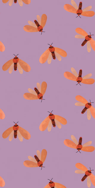 Wallpaper Moth Spring - Aniek Bartels