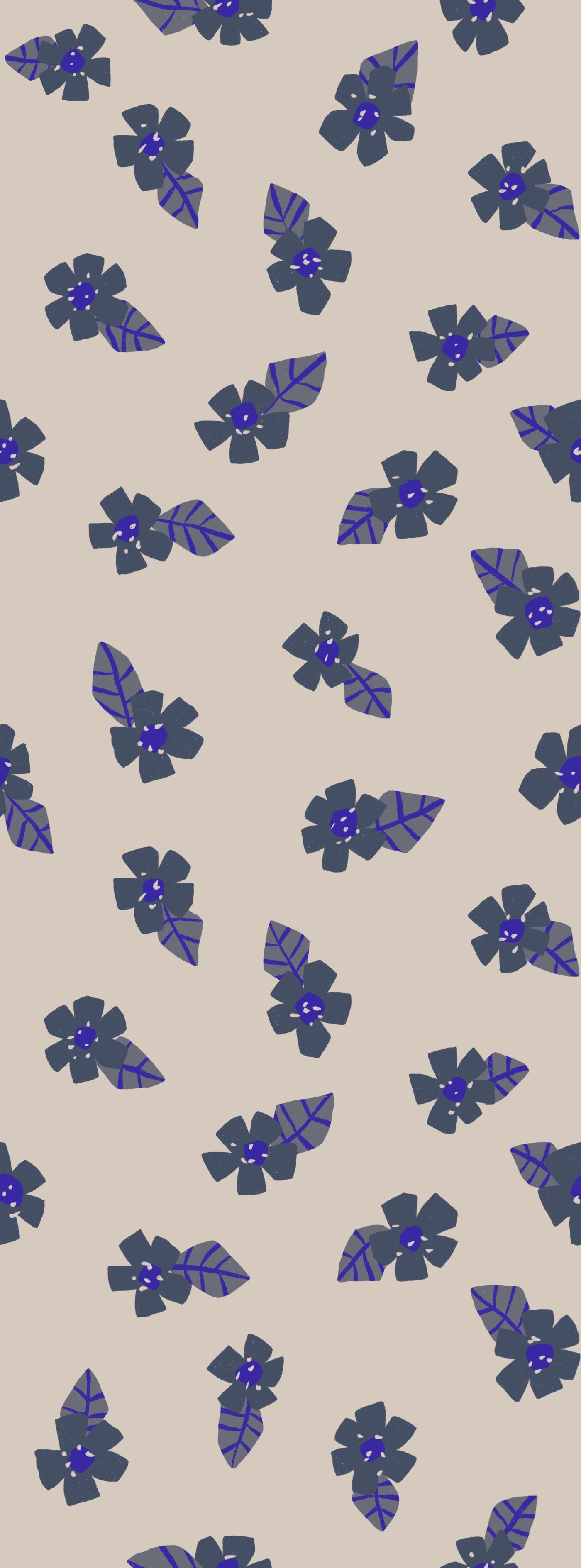 Wallpaper Poppy Flowers - Soft Green